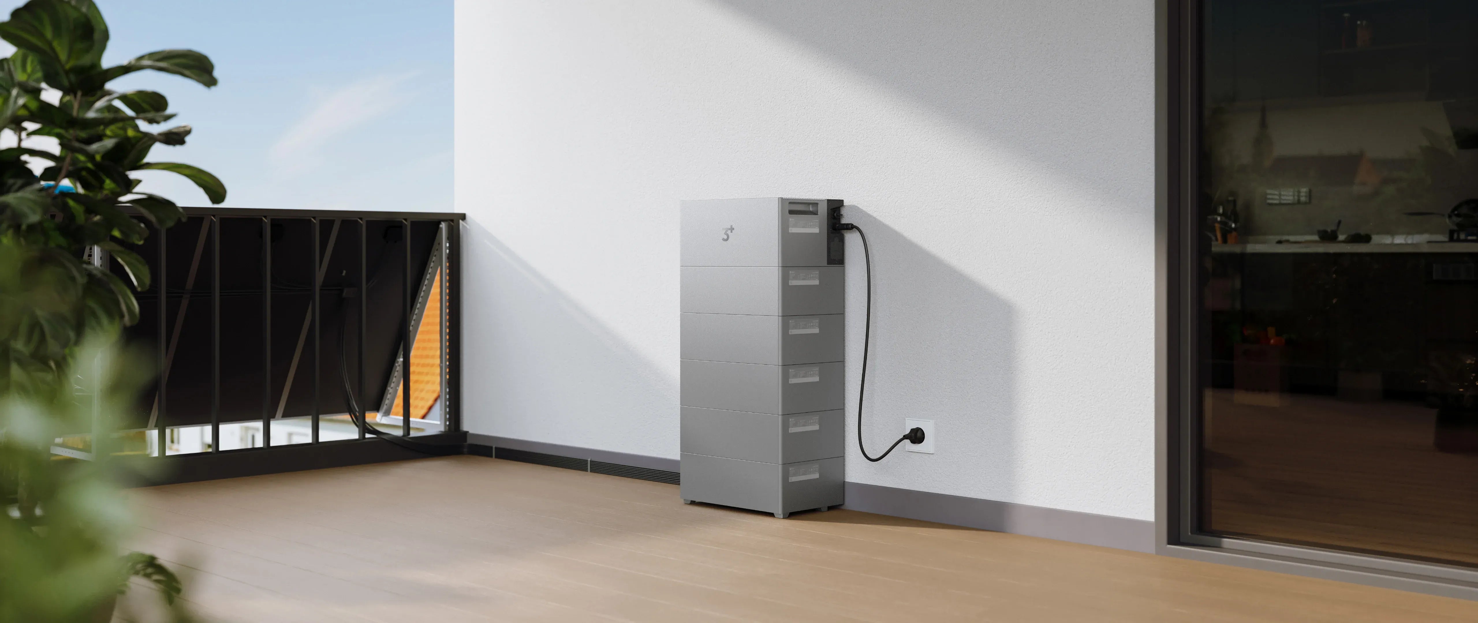 3600W ultralicht stapelbaar balkon-energiesysteem